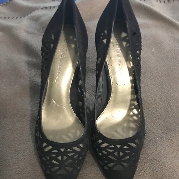 BCBGeneration Black Harah laser cut heels size 6M, 3 inches heels - Picture 1 of 6